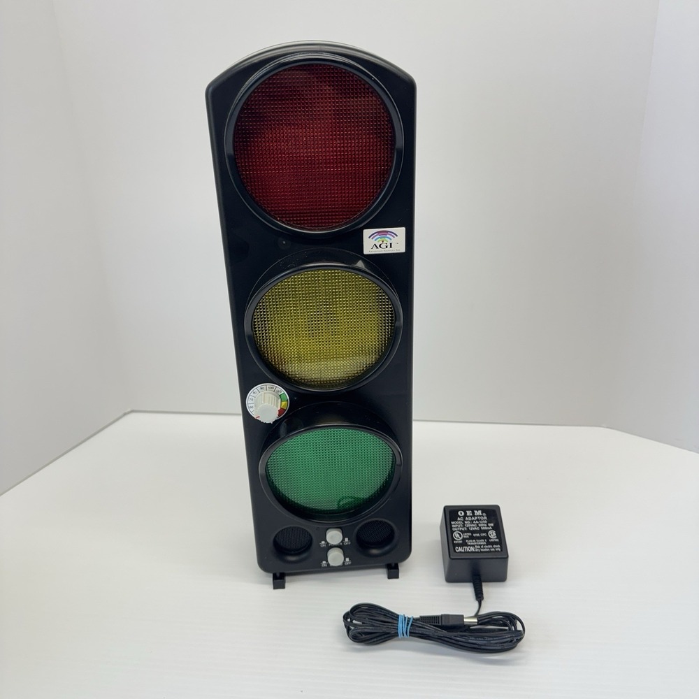 Attention Getters Inc. Adjustable Traffic Light & Sound Barware Home Decor Retro